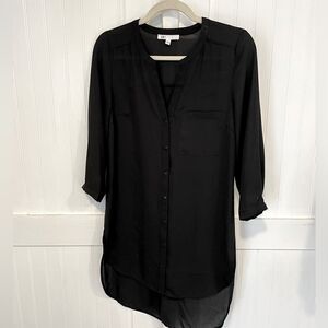 Dr2 long black three-quarter sleeves blouse size XS
